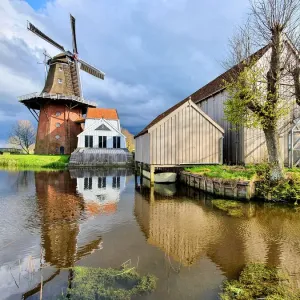 Windmill De Zwaluw'(the swallow), in Burdaard, Friesland, the Netherlands Windmill De Zwaluw'(the swallow), in Burdaard, Friesland, the Netherlands