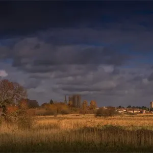 Winter Light Print, Wareham Common and Frome River