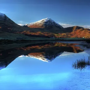 Winters day with glen and Loch Highlands Scotland Winters day with glen and Loch Highlands Scotland