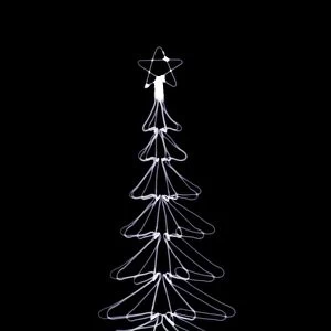 Wire festive tree with a star on top, X-ray