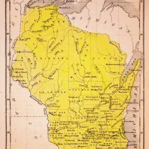 Wisconsin 1852 Map