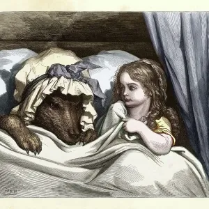 The Wolf and Little Red Riding Hood, by Gustave Dore The Wolf and Little Red Riding Hood, by Gustave Dore