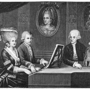 Wolfgang Amadeus Mozart Print - 25 Year Old Man with Family Wolfgang Amadeus Mozart Print - 25 Year Old Man with Family