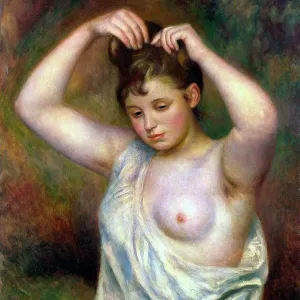 Woman Arranging her Hair, 1887. Artist: Pierre-Auguste Renoir Woman Arranging her Hair, 1887. Artist: Pierre-Auguste Renoir