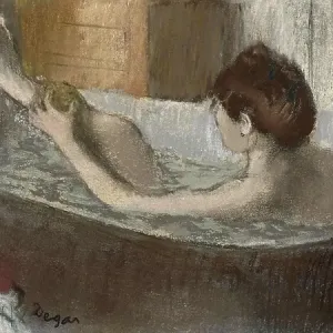 Woman in her Bath, Sponging her Leg, 1883-1884 Woman in her Bath, Sponging her Leg, 1883-1884