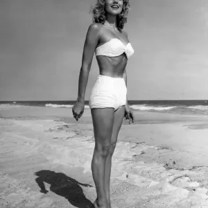 1950s American Beach Scene Print