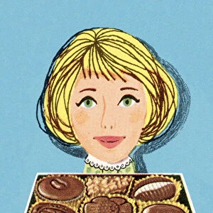 Woman with chocolates