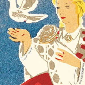 Woman Letting go of Dove