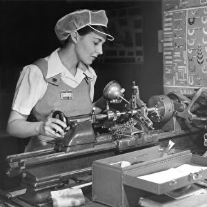 Woman machinist at work