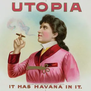 Woman Smoking a Havana Cigar Woman Smoking a Havana Cigar