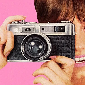 Woman Taking Picture With Camera