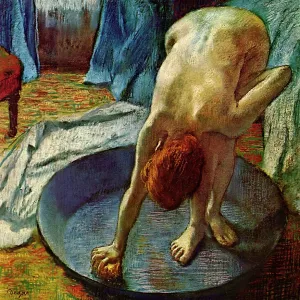 Woman in a Tub, 1886. Artist: Edgar Degas Woman in a Tub, 1886. Artist: Edgar Degas