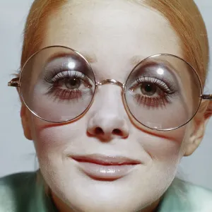 Woman wearing spectacles, portrait