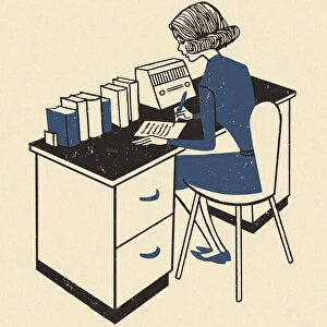 Woman Working at a Desk