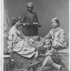 Women in Harem Print circa 1890 Women in Harem Print circa 1890