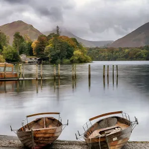 Wooden Row Boats At Derwentwater in the English Lake District