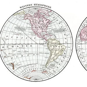 The world in Hemispheres 1889