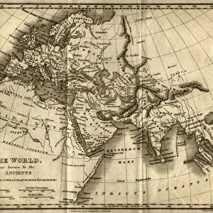 The World as Known to the Ancients (steel engraving)
