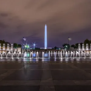 World War II Memorial Print at Night World War II Memorial Print at Night