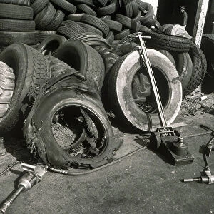 Worn tires and tools