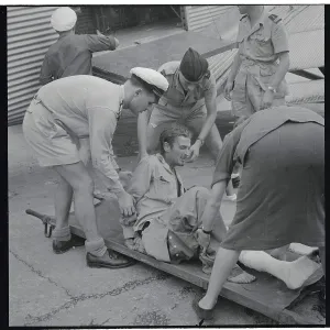 Wounded Soldier on Stretcher Wounded Soldier on Stretcher
