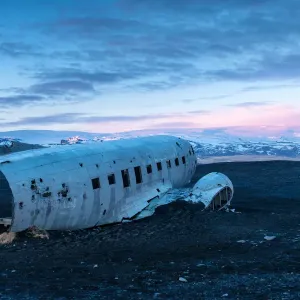 The wrecked plane in Vik, Iceland The wrecked plane in Vik, Iceland