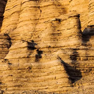 Yardang landform at sunset, Xinajing, China Yardang landform at sunset, Xinajing, China
