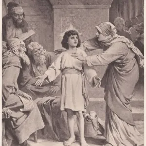 The twelve year old Jesus, photogravure, published in 1886 The twelve year old Jesus, photogravure, published in 1886