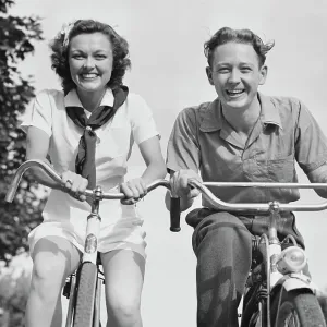 Young Couple On Bikes Young Couple On Bikes