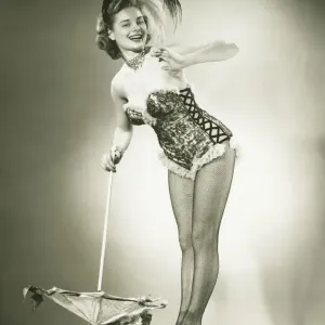 Black and White Print of a Young Woman in Corset Black and White Print of a Young Woman in Corset