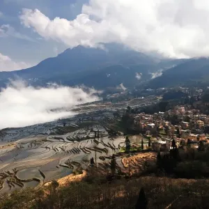 Yuanyang Rice Terraces Print - Duoyishu Scenic Area Landscape Yuanyang Rice Terraces Print - Duoyishu Scenic Area Landscape