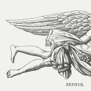 Zephyr, Greek god of the west wind, published 1878