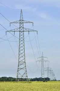 Farming Prints: 110 kV high-voltage electricity line in the Gotteskoog polder near Niebuell