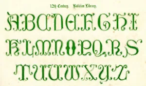 Western Script Gallery: 12th Century Style Alphabet