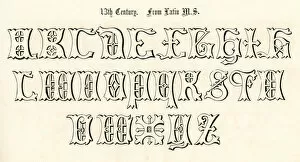 Images Dated 20th February 2011: 13th Century Style Alphabet