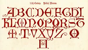 Images Dated 20th February 2011: 14th Century Style Alphabet
