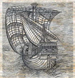 15th Century Ship Seen From Aft