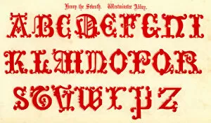 Letter T Gallery: 15th Century Style Alphabet