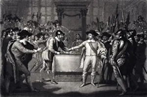 1653: CROMWELL DISOLVING THE LONG PARLIAMENT -XXXL with lots of details