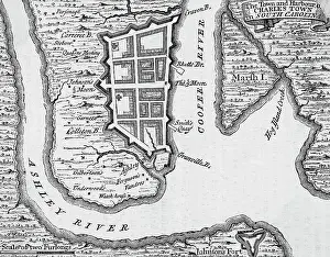 1732 Map of Charleston, South Carolina