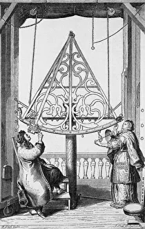 Sextant Prints: 17th-Century Engraving of Johannes Hevelius Using a Sextant