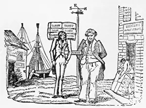 1800s Political Cartoon on Taxes and Tarrifs