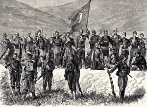 1877 : WITH THE TURKS BEFORE PLEVNA-WAITING FOR THE ATTACK -XXXL with lots of details