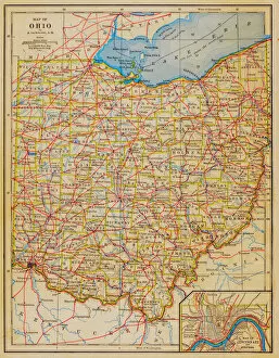 Retro Revival Gallery: 1883 Ohio State Map