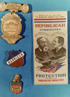 Benjamin Harrison Prints: 1888 Presidential Election Poster