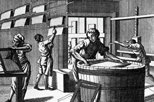 Handmade Prints: 18th-Century Engraving of The Papermaker