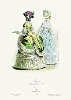 Modes et costumes historiques 1864 Gallery: 18th Century Fashion - Baroness