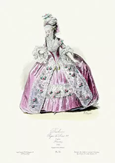 Modes et costumes historiques 1864 Collection: 18th Century Fashion - Duchess