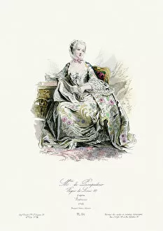 Images Dated 3rd July 2014: 18th Century Fashion - Madame de Pompadour