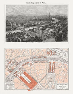 Images Dated 12th December 2019: 1900 Paris Exposition, France, wood engraving and lithograph, published 1900
